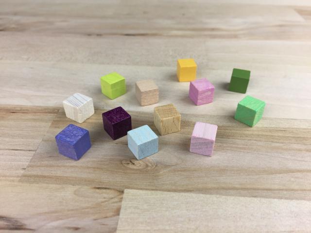 The Game Crafter - Board Game Pieces - 8mm Wood Cubes - Now 24 Colors Available!