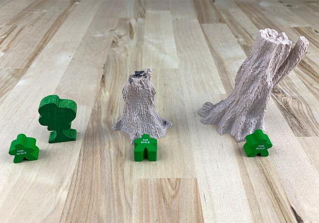 The Game Crafter - Board Game Pieces - Green Tree, Small Tree, and Large Tree