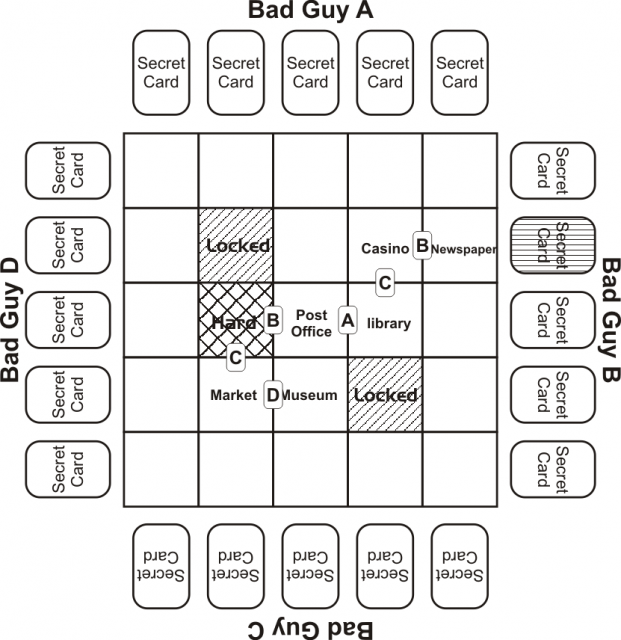 Maze grid for investigation - variant