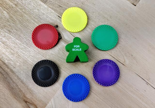 The Game Crafter - Board Game Pieces - 19mm Fancy Poker Chips