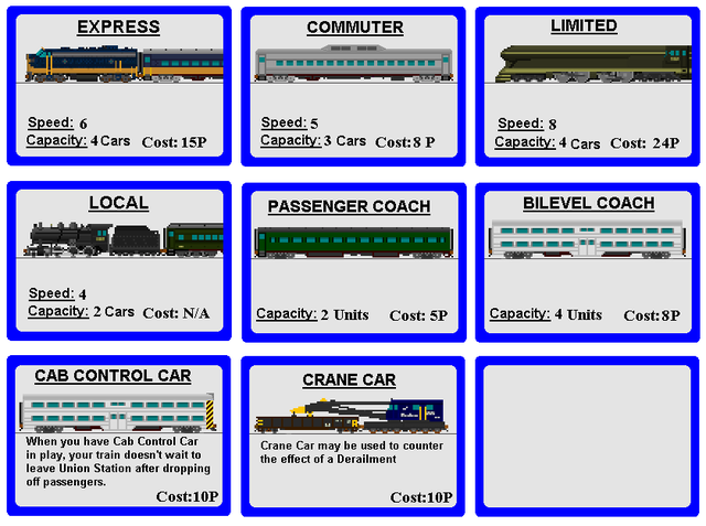 Train cards - Switchbacks and Sidetracks