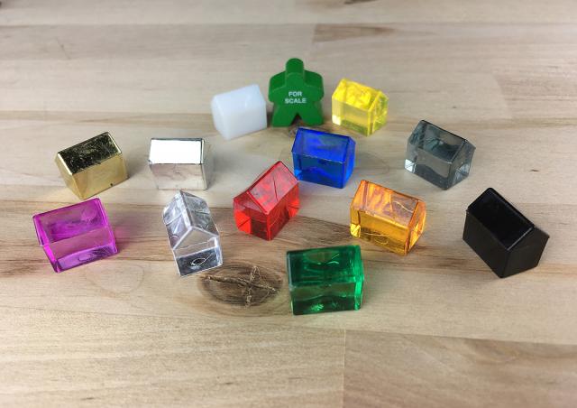 The Game Crafter - Board Game Pieces - Acrylic Houses at The Game Crafter