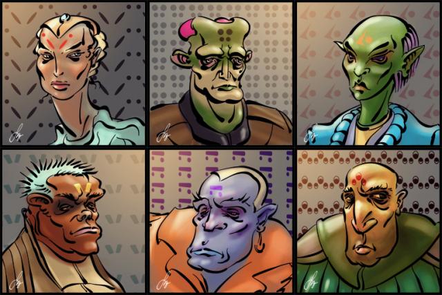 Addiso's Six Packs #1 - sci-fi faction portraits (comicbook style)