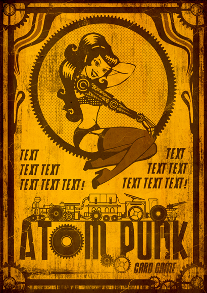 AtomPunk Front Cover WIP - 'aint she beautiful?