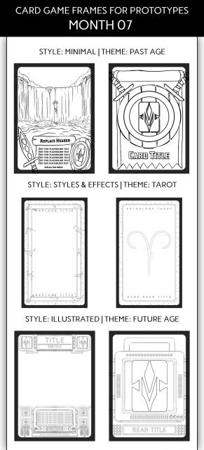 Manifestation CCS  Monthly Card Game Frames for Prototypes Month 07 Card  Sketch Previews  Board Game Designers Forum