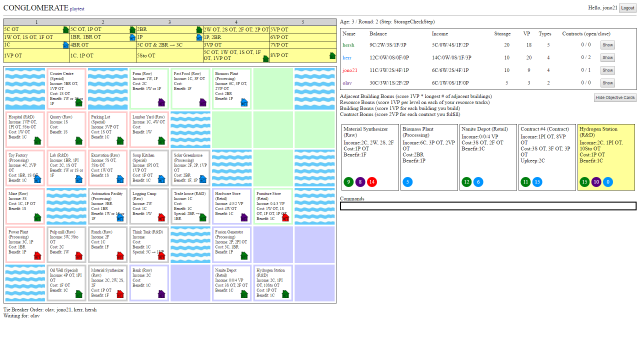 Conglomerate: Sample Game